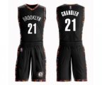 Brooklyn Nets #21 Wilson Chandler Authentic Black Basketball Suit Jersey - City Edition
