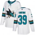 San Jose Sharks #39 Logan Couture White Road Authentic Stitched NHL Jersey