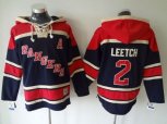 New York Rangers #2 Brian Leetch Navy Blue Sawyer Hooded Sweatshirt Stitched jerseys