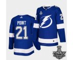 Tampa Bay Lightning #21 Brayden Point Blue Home Authentic 2021 NHL Stanley Cup Final Patch Jersey