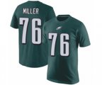 Philadelphia Eagles #76 Shareef Miller Green Rush Pride Name & Number T-Shirt
