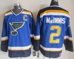 St. Louis Blues #2 Al MacInnis Light Blue CCM Throwback Stitched NHL Jersey
