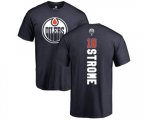 Edmonton Oilers #18 Ryan Strome Navy Blue Backer T-Shirt