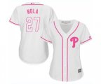 Women's Philadelphia Phillies #27 Aaron Nola Authentic White Fashion Cool Base Baseball Jersey
