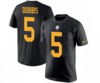 Pittsburgh Steelers #5 Joshua Dobbs Black Rush Pride Name & Number T-Shirt