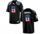 2016 US Flag Fashion Men's Oregon Duck Marcus Mariota #8 College Football Limited Jerseys - Black