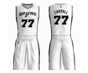 San Antonio Spurs #77 DeMarre Carroll Swingman White Basketball Suit Jersey - Association Edition