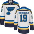 St. Louis Blues #19 Jay Bouwmeester Authentic White Away NHL Jersey