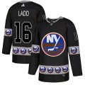 New York Islanders #16 Andrew Ladd Authentic Black Team Logo Fashion NHL Jersey