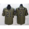 Washington Redskins #21 Sean Taylor Nike Olive 2021 Salute To Service Limited Player Jersey