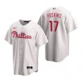 Nike Philadelphia Phillies #17 Rhys Hoskins White Home Stitched Baseball Jersey