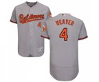 Baltimore Orioles #4 Earl Weaver Grey Road Flex Base Authentic Collection Baseball Jersey