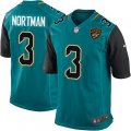 Jacksonville Jaguars #3 Brad Nortman Game Teal Green Team Color NFL Jersey