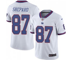 New York Giants #87 Sterling Shepard Elite White Rush Vapor Untouchable Football Jersey