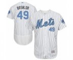 New York Mets Tyler Bashlor Authentic White 2016 Father's Day Fashion Flex Base Baseball Player Jersey