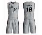 San Antonio Spurs #12 Bruce Bowen Swingman Silver Basketball Suit Jersey Statement Edition