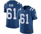 Indianapolis Colts #61 J'Marcus Webb Royal Blue Team Color Vapor Untouchable Limited Player Football Jersey