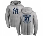 MLB Nike New York Yankees #27 Giancarlo Stanton Gray RBI Pullover Hoodie