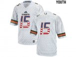 2016 US Flag Fashion Youth Miami Hurricanes Ed Reed #15 College Football Jersey - White