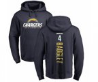 Los Angeles Chargers #4 Michael Badgley Navy Blue Backer Pullover Hoodie