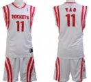Houston Rockets #11 Yao White Suit