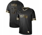 Texas Rangers #17 Shin-Soo Choo Authentic Black Gold Fashion Baseball Jersey