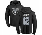 Oakland Raiders #12 Zay Jones Black Name & Number Logo Pullover Hoodie