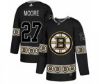 Adidas Boston Bruins #27 John Moore Authentic Black Team Logo Fashion NHL Jersey