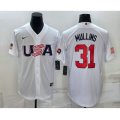 USA Baseball #31 Cedric Mullins 2023 White World Classic Stitched Jersey