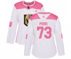 Women Vegas Golden Knights #73 Brandon Pirri Authentic White Pink Fashion NHL Jersey