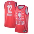 2022 All Star #12 Ja Morant Maroon Basketball Jersey