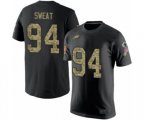 Philadelphia Eagles #94 Josh Sweat Black Camo Salute to Service T-Shirt