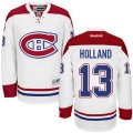 Montreal Canadiens #13 Peter Holland Authentic White Away NHL Jersey