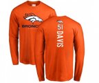 Denver Broncos #51 Todd Davis Orange Backer Long Sleeve T-Shirt