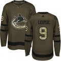 Vancouver Canucks #9 Brendan Leipsic Premier Green Salute to Service NHL Jersey