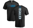 Carolina Panthers #28 Rashaan Gaulden Black Backer T-Shirt