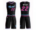 Miami Heat #22 Jimmy Butler Authentic Black Basketball Suit Jersey - City Edition