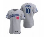 Los Angeles Dodgers Justin Turner Gray 2020 World Series Champions Road Authentic Jersey