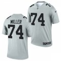 Las Vegas Raiders #74 Kolton Miller Nike 2021 Silver Inverted Legend Jersey