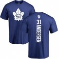 Toronto Maple Leafs #31 Frederik Andersen Royal Blue Backer T-Shirt
