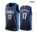 Oklahoma City Thunder 17 Aleksej Pokusevski Navy NBA Swingman 2020-21 Earned Edition Jerseys