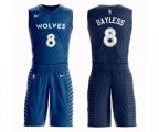 Minnesota Timberwolves #8 Jerryd Bayless Swingman Blue Basketball Suit Jersey