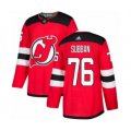 New Jersey Devils #76 P. K. Subban Authentic Red Home Hockey Jersey