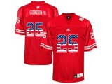 2016 US Flag Fashion-Men's Wisconsin Badgers Melvin Gordon III #25 College Football Jersey - Red