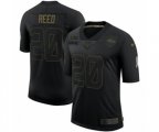 Baltimore Ravens #20 Ed Reed 2020 Salute To Service Retired Limited Jersey Black