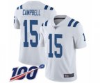 Indianapolis Colts #15 Parris Campbell White Vapor Untouchable Limited Player 100th Season Football Jersey