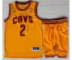 Cleveland Cavaliers #2 kyrie irving yellow[revolution 30 swingman Suits]