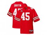 Scarlet & Grey Ohio State Buckeyes Archie Griffin #45 College Football Throwback Jersey - Scarlet