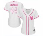 Women's New York Yankees #44 Reggie Jackson Authentic White Fashion Cool Base Baseball Jersey