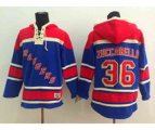 New York Rangers #36 Mats zuccarello blue[pullover hooded sweatshirt]